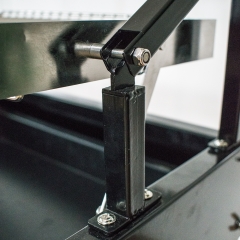 Outdoor flip stainless steel grill with extendable legs, camping barbecue grill