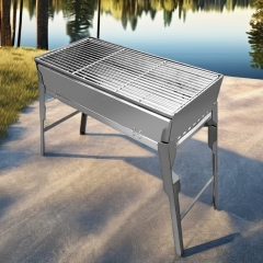 Portable stainless steel grill plate shelf rack Folding BBQ Grill Charcoal Outdoor Camping Hiking Picnics Traveling Barbecue