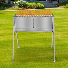 4-in-1 Camping Barbecue Grill | Grill + Griddle + Smoker + Fire Pit, All-in-One Outdoor Cookware