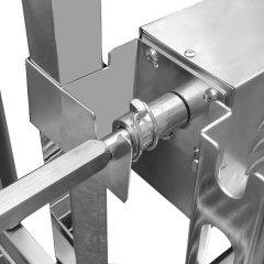 Stainless steel outdoor electric charcoal barbecue grill