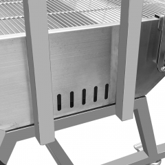 Outdoor stainless steel four motor charcoal Roasted whole lamb large barbecue oven