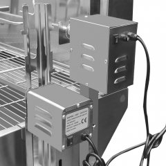 Stainless steel outdoor electric charcoal barbecue grill