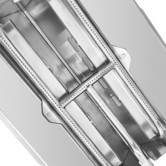 Outdoor portable gas charcoal flip barbecue grill