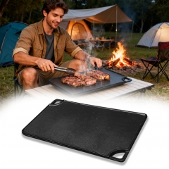 Cast iron double-sided fried meat patty steak pan