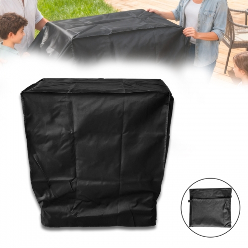 Outdoor and indoor dust-proof and windproof black barbecue grill cover