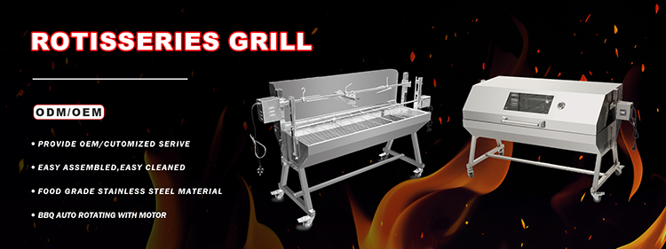Factory Wholesale BBQ pig chicken Lamp Rotisseries Spit Roaster Barbecue Kitchen