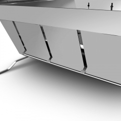 Outdoor camping portable lightweight stainless steel folding with wings flip barbecue grill