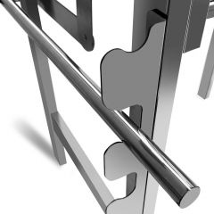 Outdoor Garden Camping Barbecue Stainless Steel Charcoal Box Lift Manual Flip 180 ° Barbecue Rack