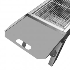 Portable outdoor camping stainless steel folding barbecue and vegetable small barbecue grill