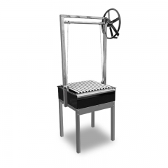 Outdoor kitchen stainless steel adjustable grill mesh Argentine barbecue grill