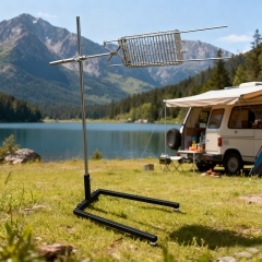 Portable electric outdoor camping barbecue grill, detachable stainless steel Conca barbecue grill