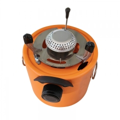 Multi functional portable 2-in-1 camping stove and heater.