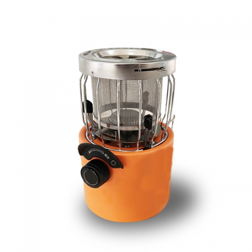 Multi functional portable 2-in-1 camping stove and heater.