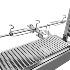 Family backyard commercial roasted chicken, beef stainless steel Santa Maria style Argentine barbecue grill